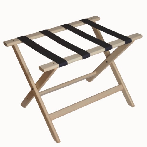 Deluxe Series Wood Luggage Rack Case, White Wash